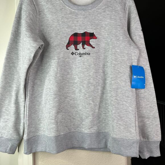 Women's Hart Mountain™ II Graphic Crew Sweatshirt Grey New Size M #558 - Picture 4 of 10
